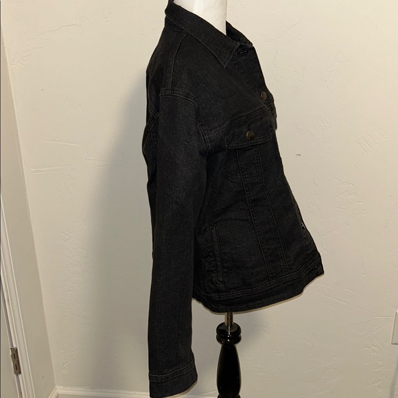 Lee Denim XL Button Down Black 4 Pocket Cotton Polyester Spandex Jean Jacket - Picture 9 of 16